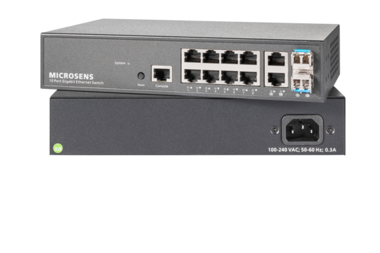 Microsense MICROSENS - 10-Port GbE Desktop Switch