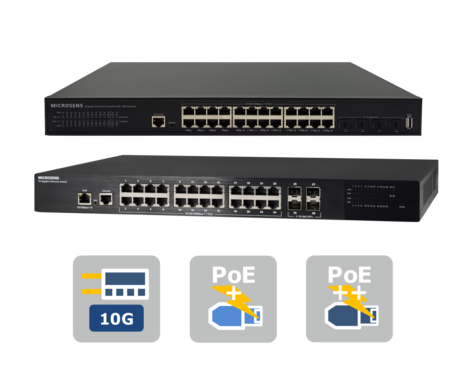 Avcomm 12-Port Industrial Unmanaged Ethernet Switch 4012GX4-AC