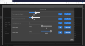 Smart Building Manager Room Settings