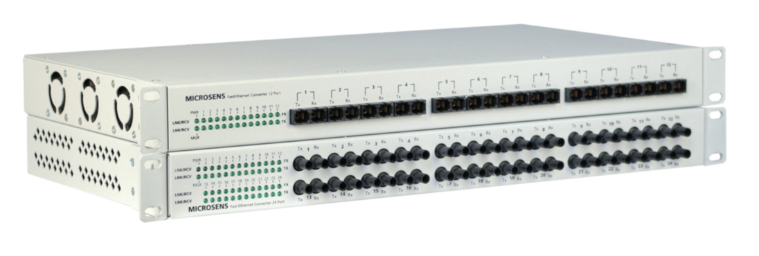 MICROSENS - 10G Multi Fiber Switches 19“ L2/L3