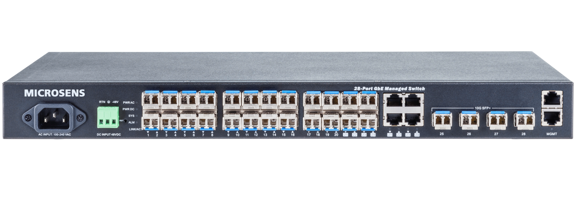 MICROSENS - 10G Multi Fiber Switches 19“ L2/L3