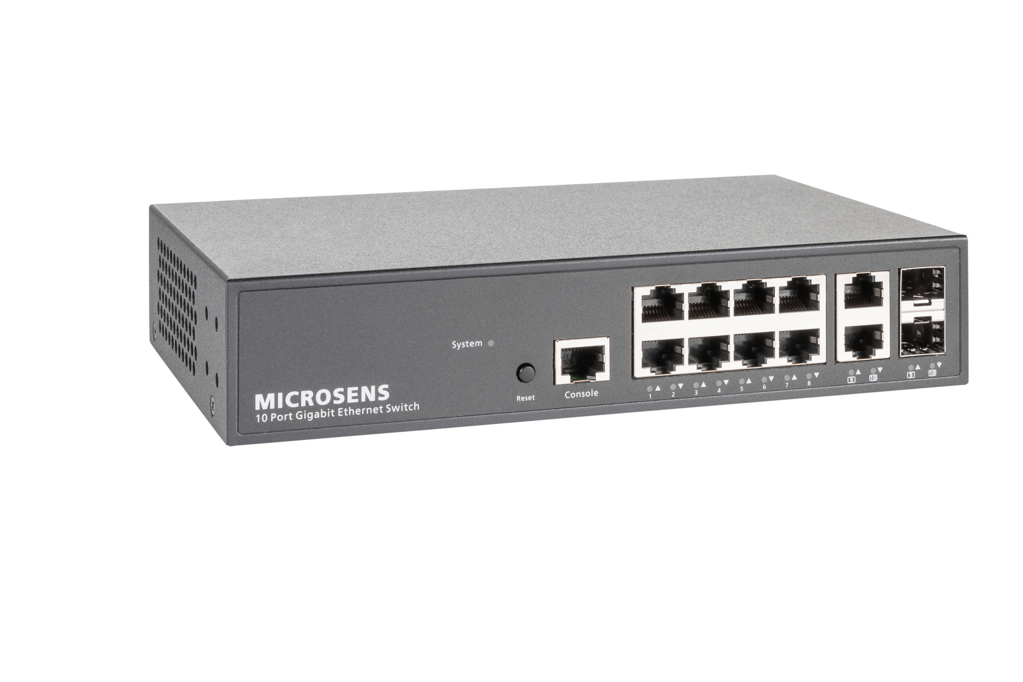 MICROSENS - 10-Port GbE Desktop Switch managed