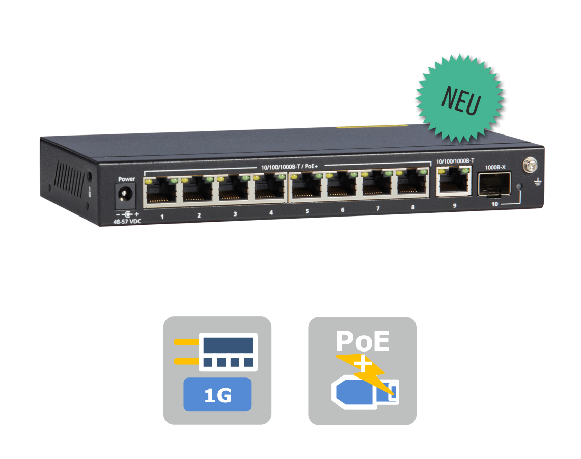 Microsens MS657408PMX Switch POE+ 8x1G POE+ 4SFP+ 10G